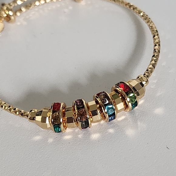 Little Child Girl's Gold Filled Bracelet with Crystal Stones New - Picture 5 of 6